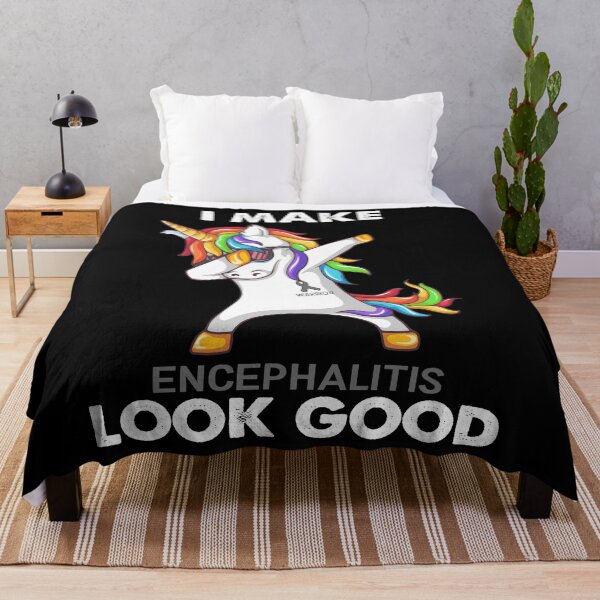 Item preview, I Make Encephalitis Look Good Cute Unicorn Dabbing Encephalitis Warrior designed and sold by heppenp.