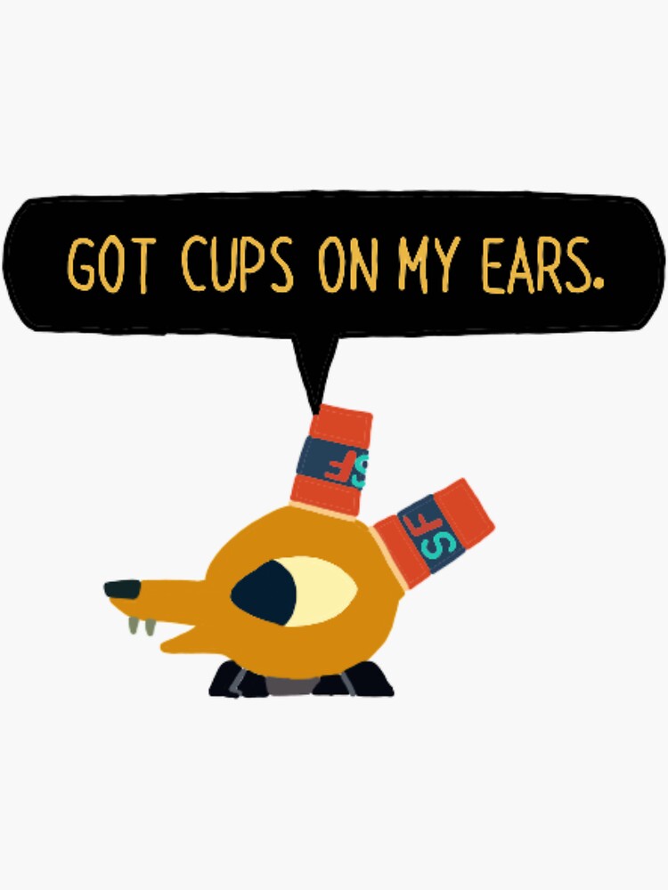"I got cups on my ears" Sticker for Sale by summitleigh Redbubble
