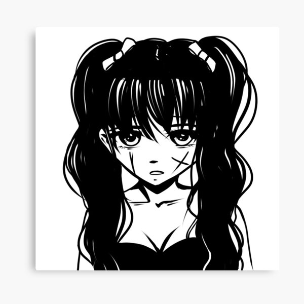 EMO ANIME GIRL Canvas Print