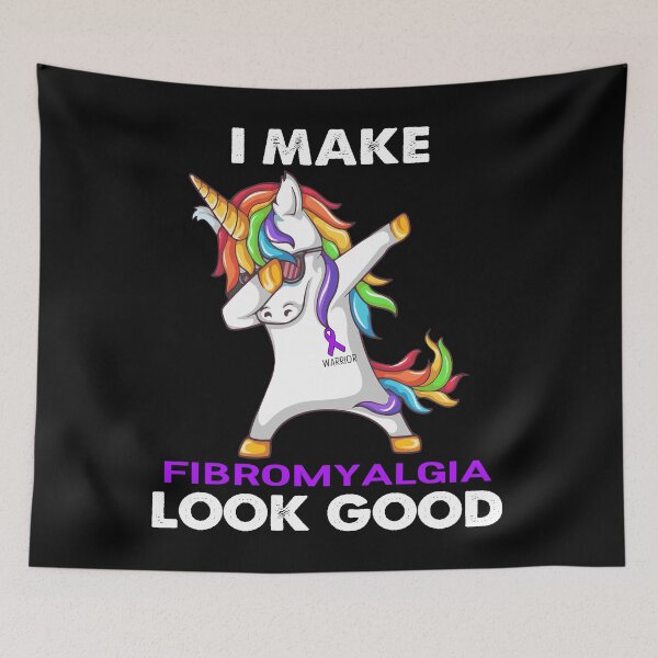 Item preview, I Make Fibromyalgia Look Good Cute Unicorn Dabbing Fibromyalgia Warrior designed and sold by heppenp.