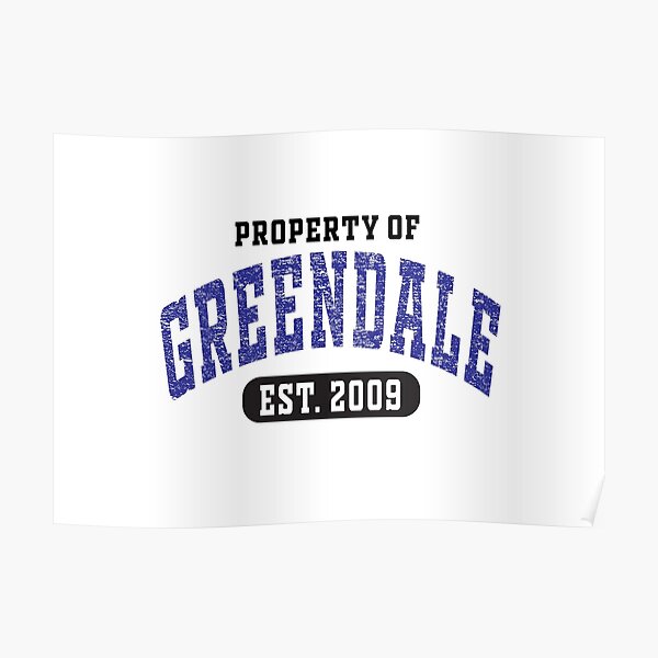 Greendale Community College Vintage Logo Poster For Sale By