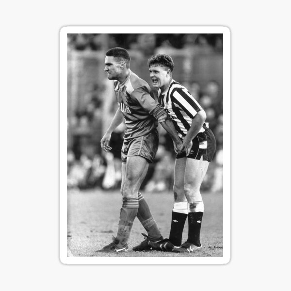 Vinnie Grabs Gazza Nuts Newcastle English Football Sticker