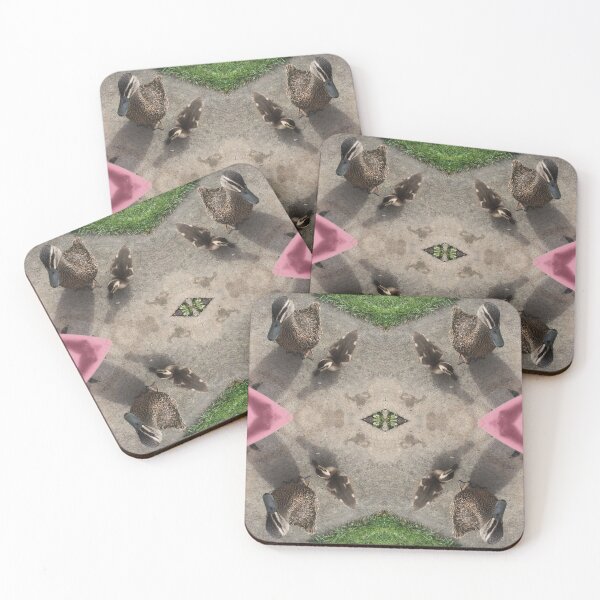 Item preview, Duck Group: Duck Mother with Duckling, Green Grass and Pink Knee designed and sold by RoseAromas.