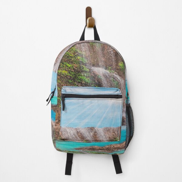 Item preview, Calming and Relaxing Turquoise Lake Waterfall Artwork designed and sold by Ilana Khoshsima.