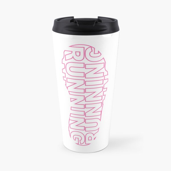 Running Shoe Print - Pink Travel Mug