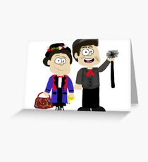 Mary Poppins and Bert Greeting Card