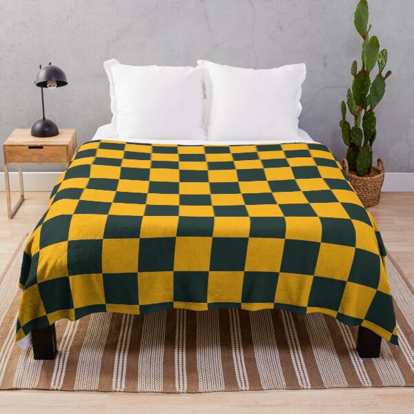 Item preview, Green and Gold Square Chessboard or Checker Board Grid Pattern designed and sold by RKA-Products.