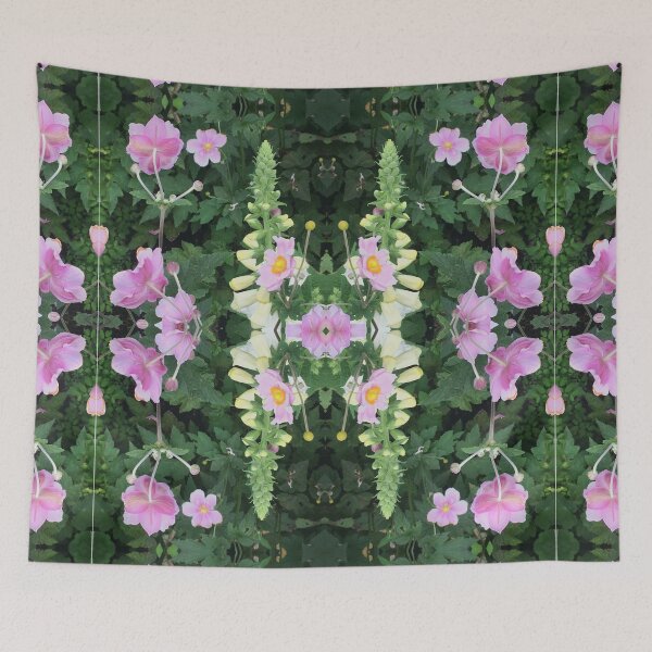 Item preview, Divine Botanical - Lemon Foxglove and Delicate Pink Flower Fusion designed and sold by RoseAromas.