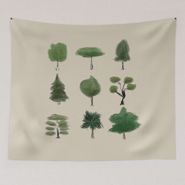 Item preview, Trees watercolor designed and sold by LisaMichelleArt.
