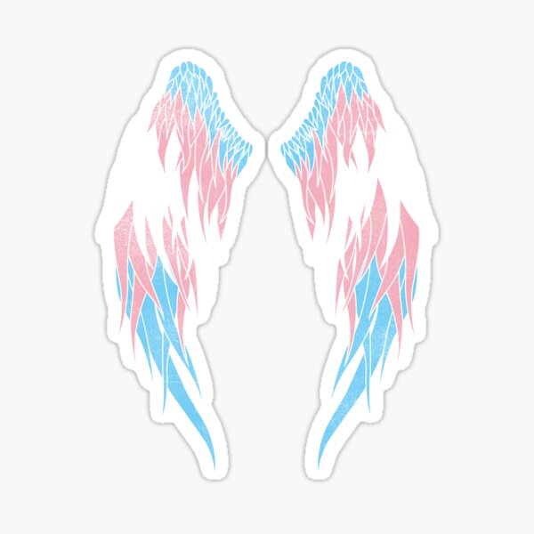 Transgender Flag - Angel Wings Sticker