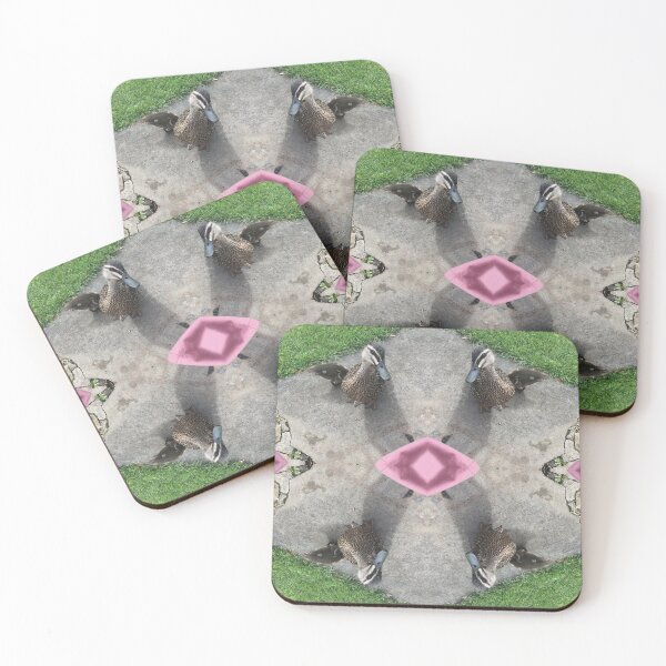 Item preview, Duck Group: Duck Mother with Duckling, Green Grass and Pink Knee designed and sold by RoseAromas.