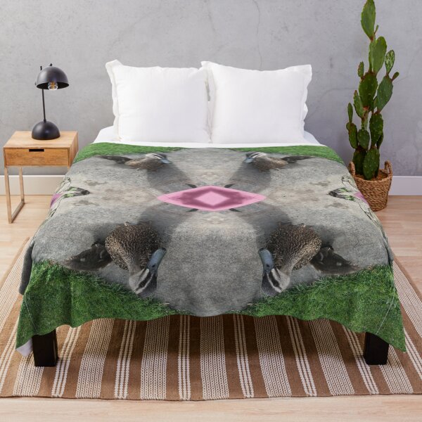 Item preview, Duck Group: Duck Mother with Duckling, Green Grass and Pink Knee designed and sold by RoseAromas.