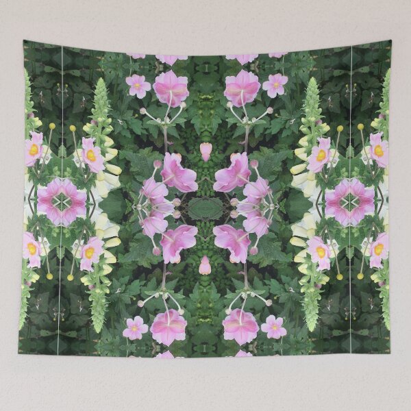 Item preview, Divine Botanical - Lemon Foxglove and Delicate Pink Flower Fusion designed and sold by RoseAromas.