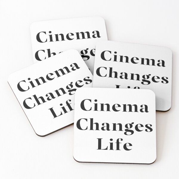 Item preview, Cinema Changes Life- Black Typography designed and sold by JoyforU.