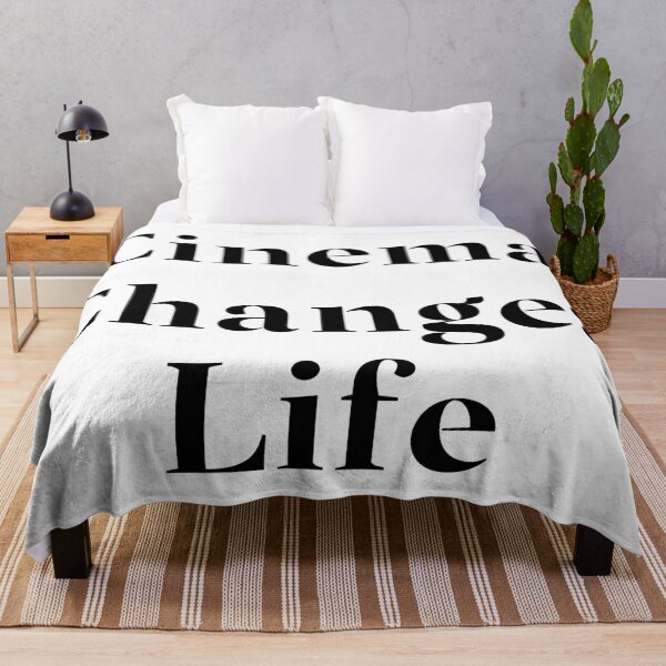 Item preview, Cinema Changes Life- Black Typography designed and sold by JoyforU.