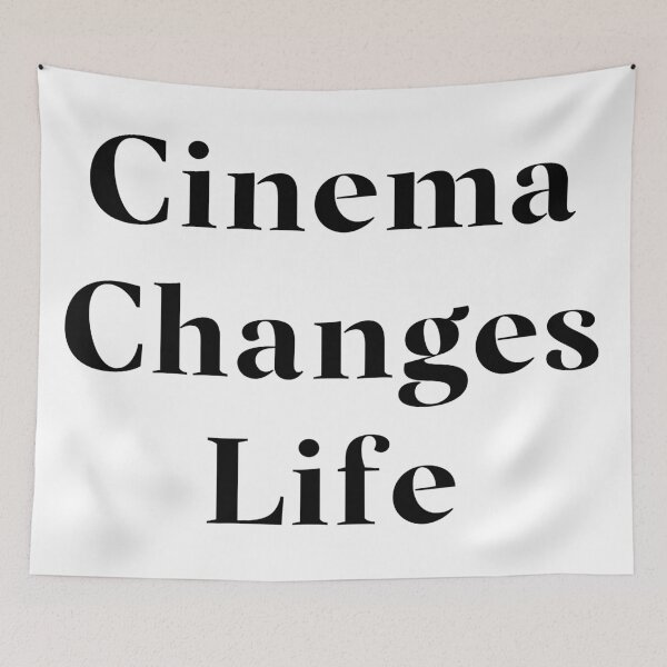 Item preview, Cinema Changes Life- Black Typography designed and sold by JoyforU.