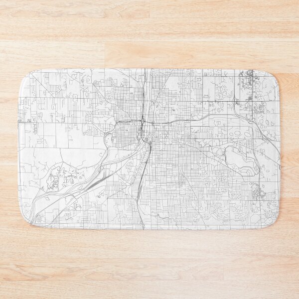Item preview, Grand Rapids Map, Art Print By LandSartprints designed and sold by LandSartprints.