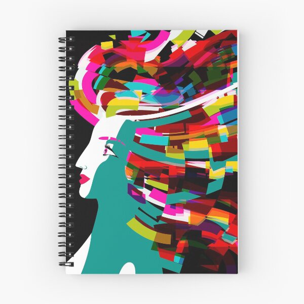 Item preview, glitched colorful cyberspace happy woman face designed and sold by matintheworld ( delcarmat ).