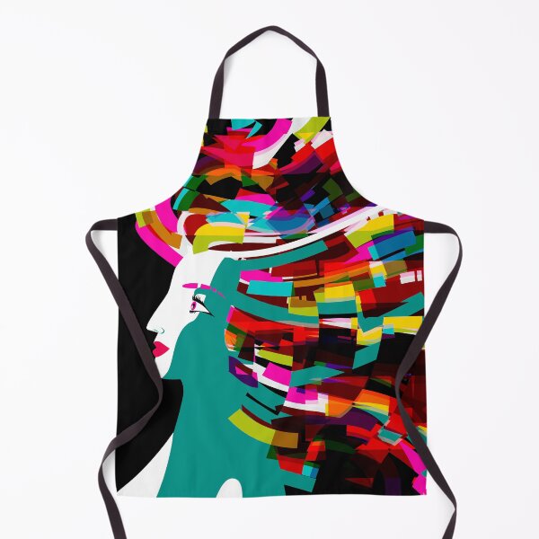 Item preview, glitched colorful cyberspace happy woman face designed and sold by matintheworld ( delcarmat ).