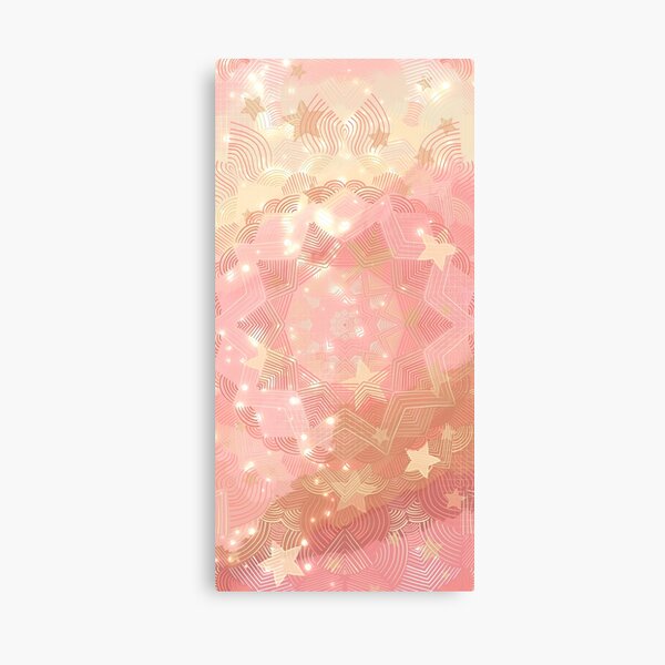 Blush Pink Galaxy Mandala Canvas Print
