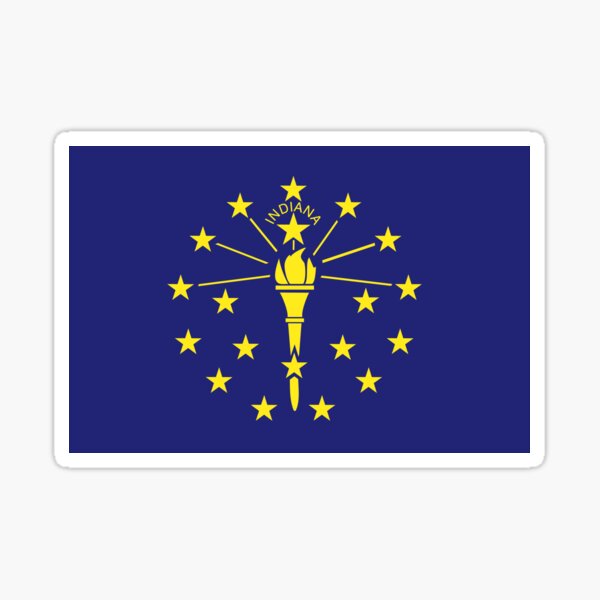 Indiana Flag Sticker
