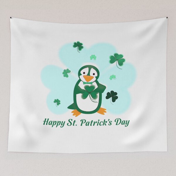 Artikelvorschau, Glücklicher St. Patrick's Day Pinguin entworfen und verkauft von jerankin.