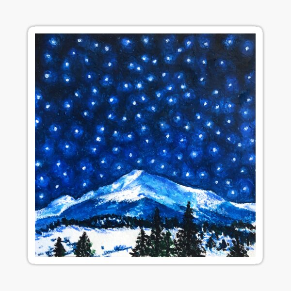 Mt Meeker Winter Landscape Sticker