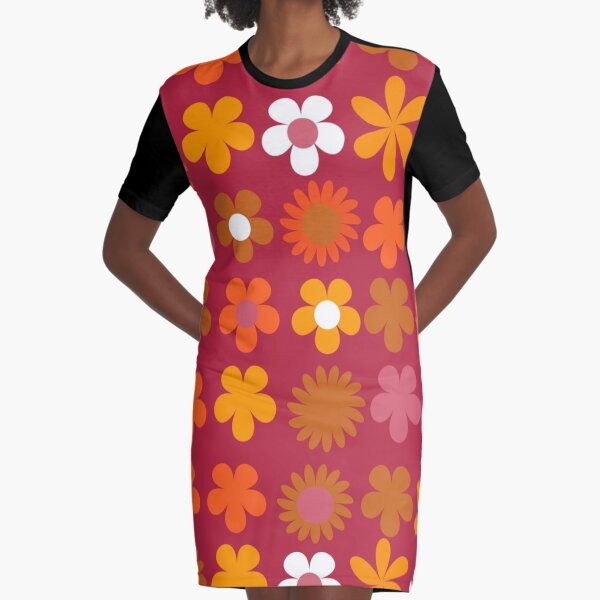 new mary quant flowers Graphic T-Shirt Dress