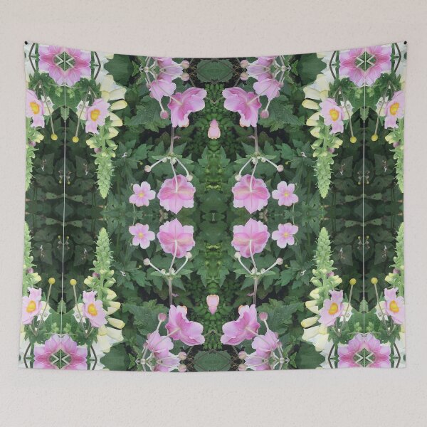 Item preview, Divine Botanical - Lemon Foxglove and Delicate Pink Flower Fusion designed and sold by RoseAromas.