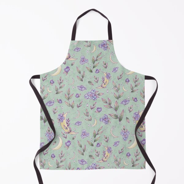 Item preview, Green Lunar Floral Pattern Moon Magic Flower Design designed and sold by JenniferCharlee.