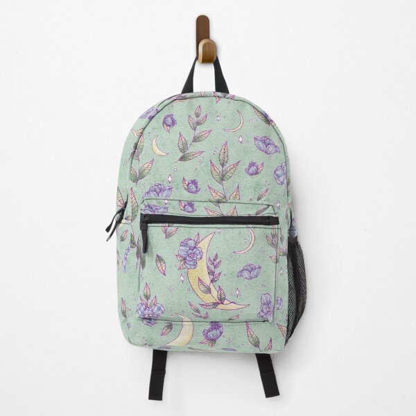 Item preview, Green Lunar Floral Pattern Moon Magic Flower Design designed and sold by JenniferCharlee.