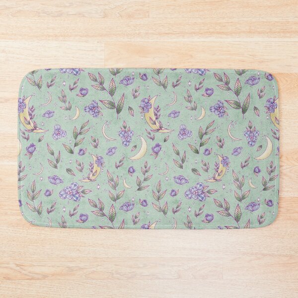 Item preview, Green Lunar Floral Pattern Moon Magic Flower Design designed and sold by JenniferCharlee.