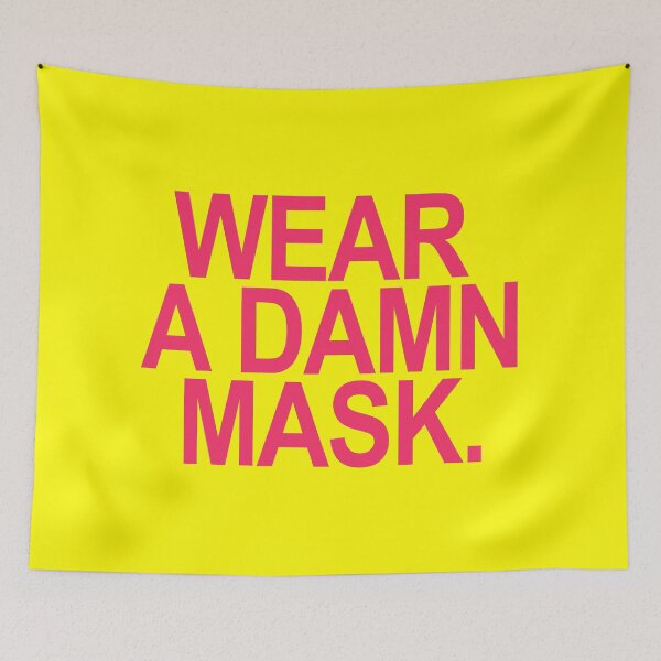 Item preview, Wear a damn mask - hot pink 2 font designed and sold by Thelittlelord.