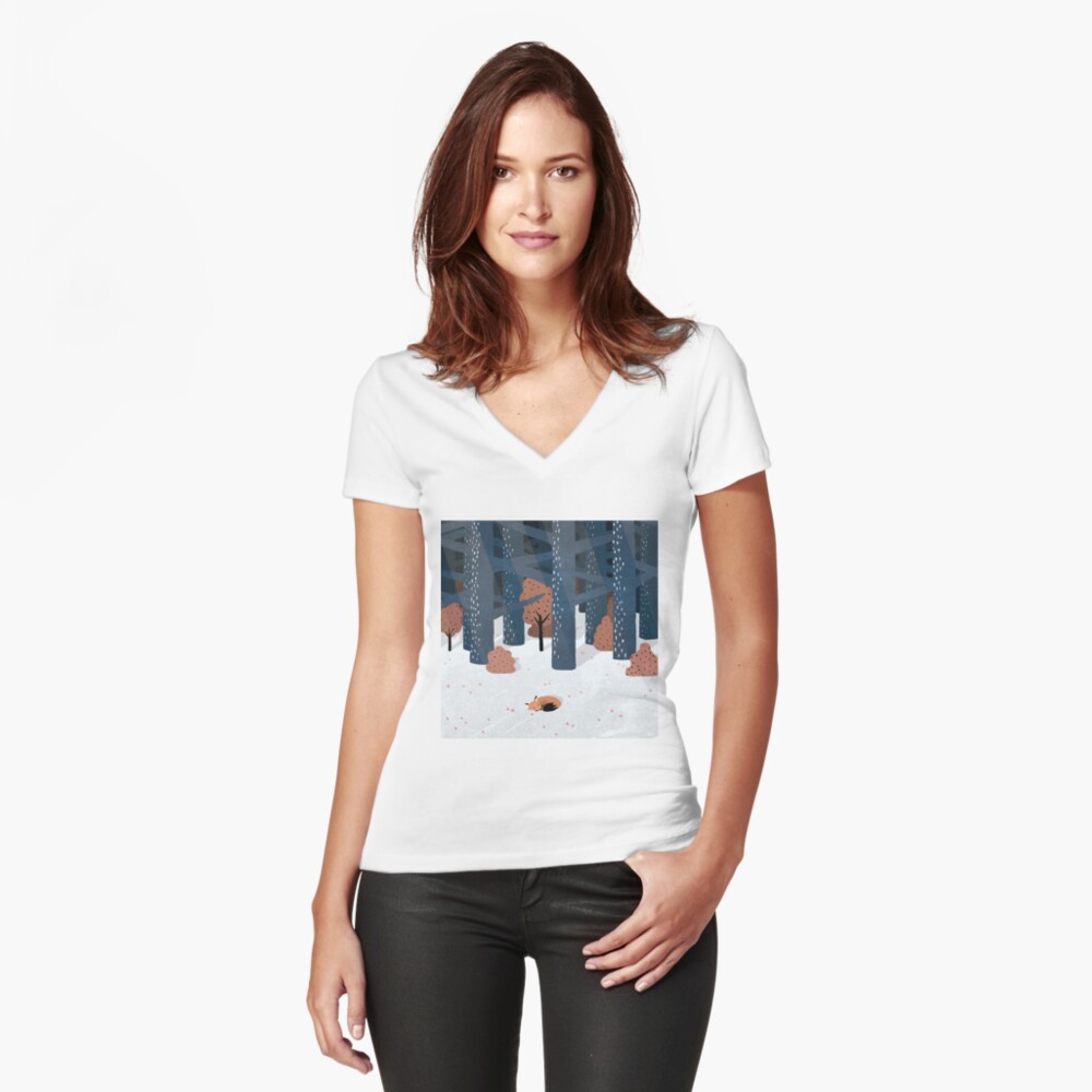 Item preview, Fitted V-Neck T-Shirt designed and sold by lintho.