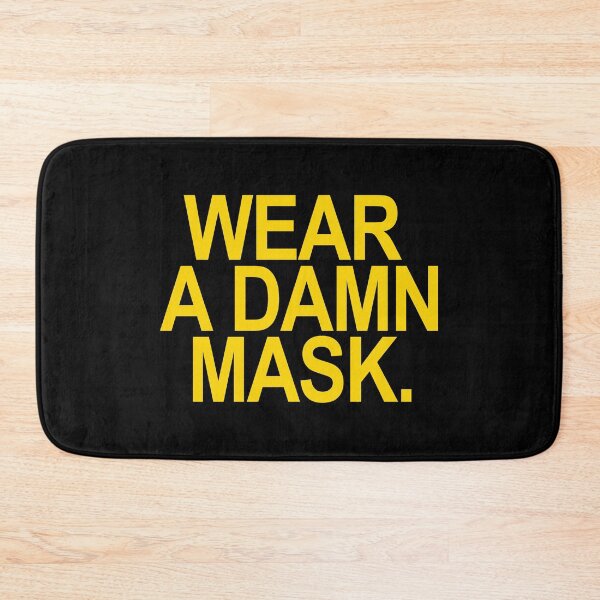Item preview, Wear a damn mask - yellow font designed and sold by Thelittlelord.