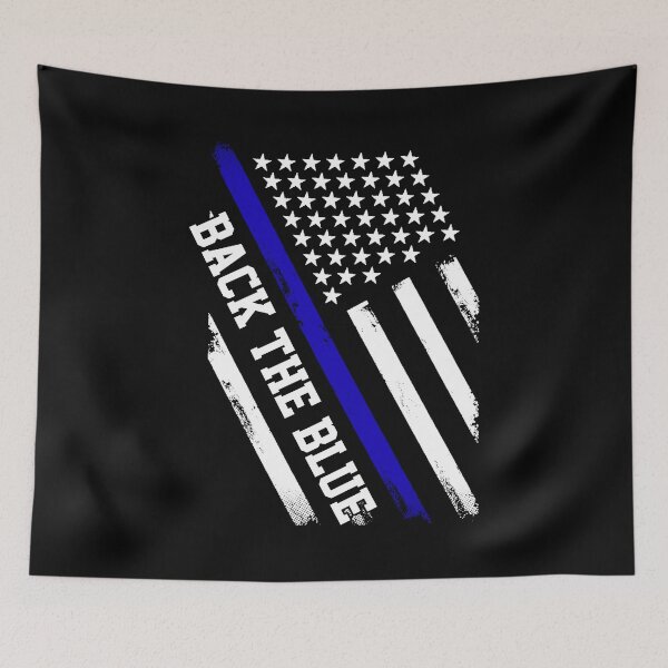 Item preview, Back the Blue Thin Blue Line American Flag Police Support designed and sold by BaseStore.