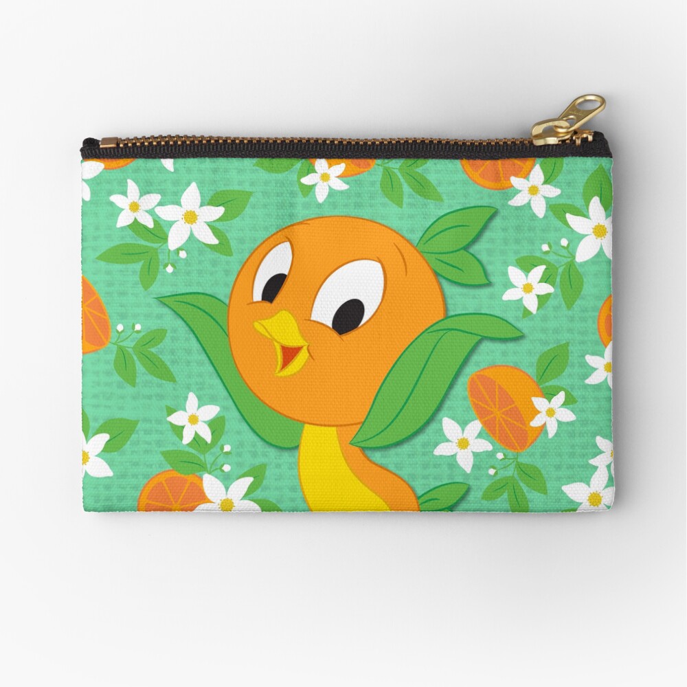 Hello Sunshine Orange Bird Zipper Pouch