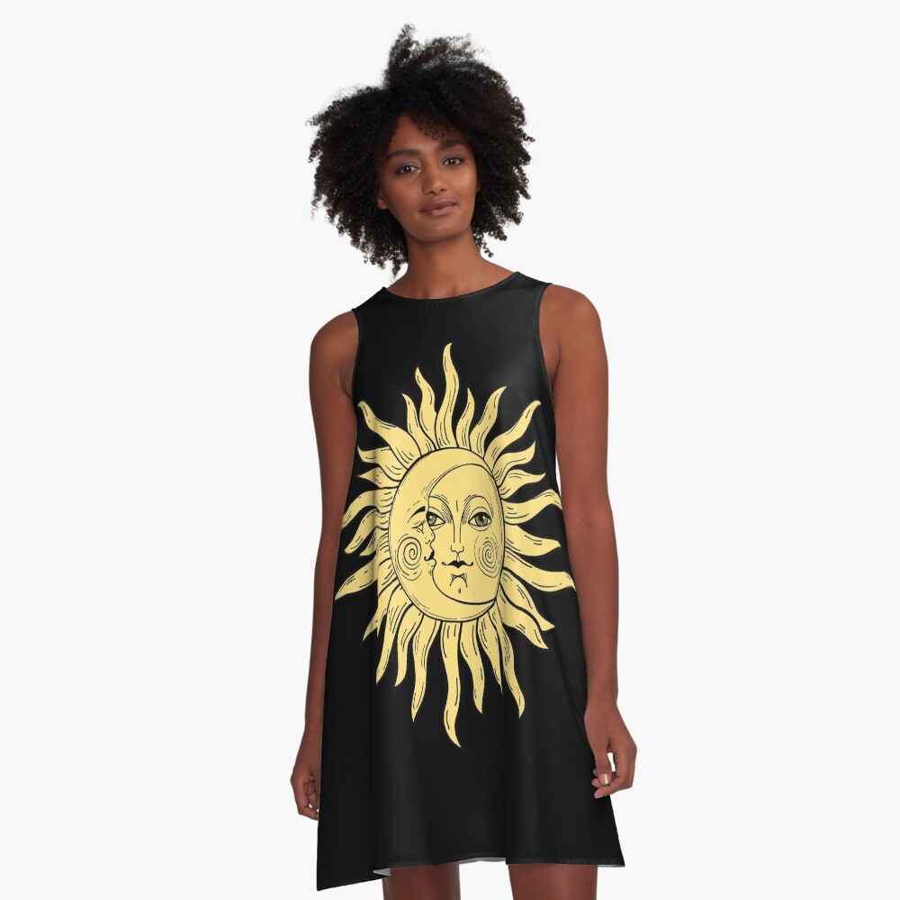 Vista previa del artículo con la obra «Vestido acampanado», diseñado y vendido por KushKenz-Art.