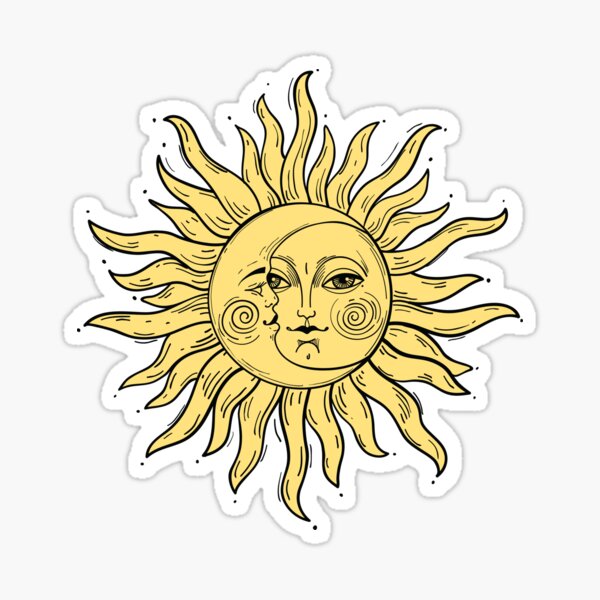 Sun and Moon  Sticker