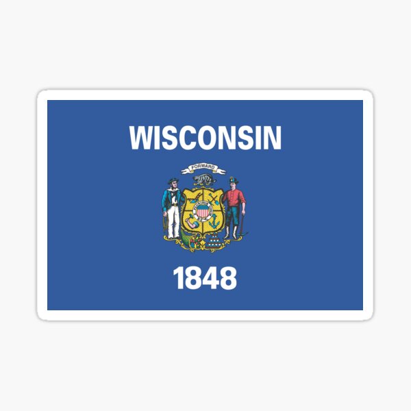 Wisconsin Flag Sticker
