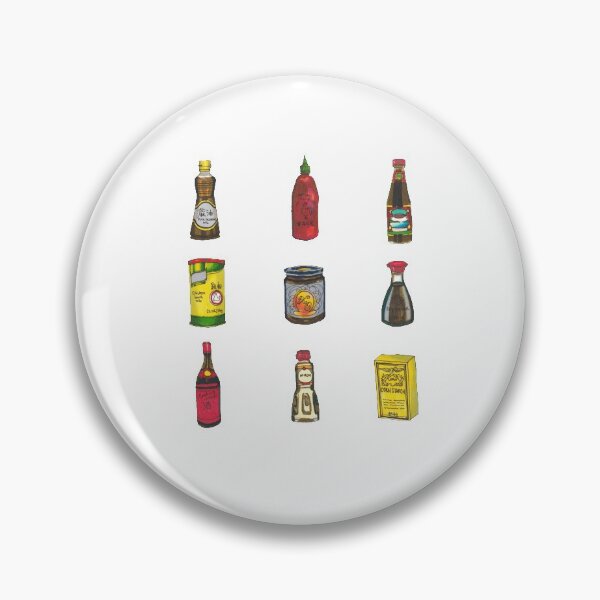 Artikelvorschau, Winzige asiatische Soße Gewürze Sojasauce Sriracha chinesisches Essen entworfen und verkauft von lalashellsArt.