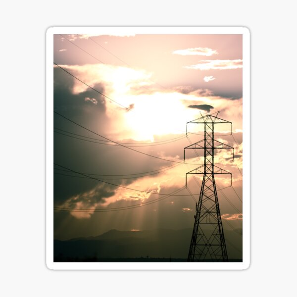 Power lines Sticker