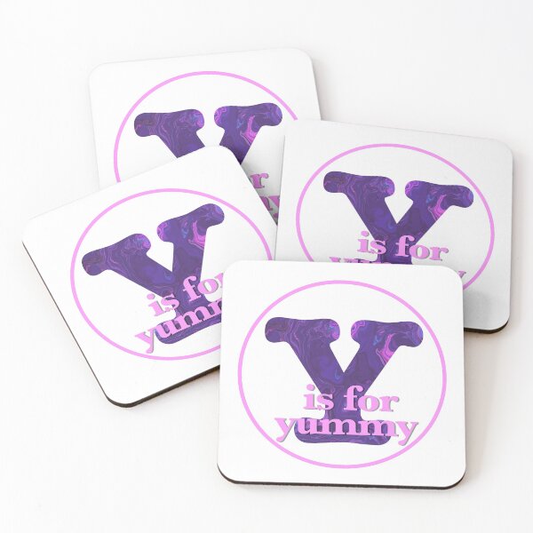 Item preview, Purple letter ‘Y is for Yummy’ cool vibes monogram designed and sold by AMSonArt.