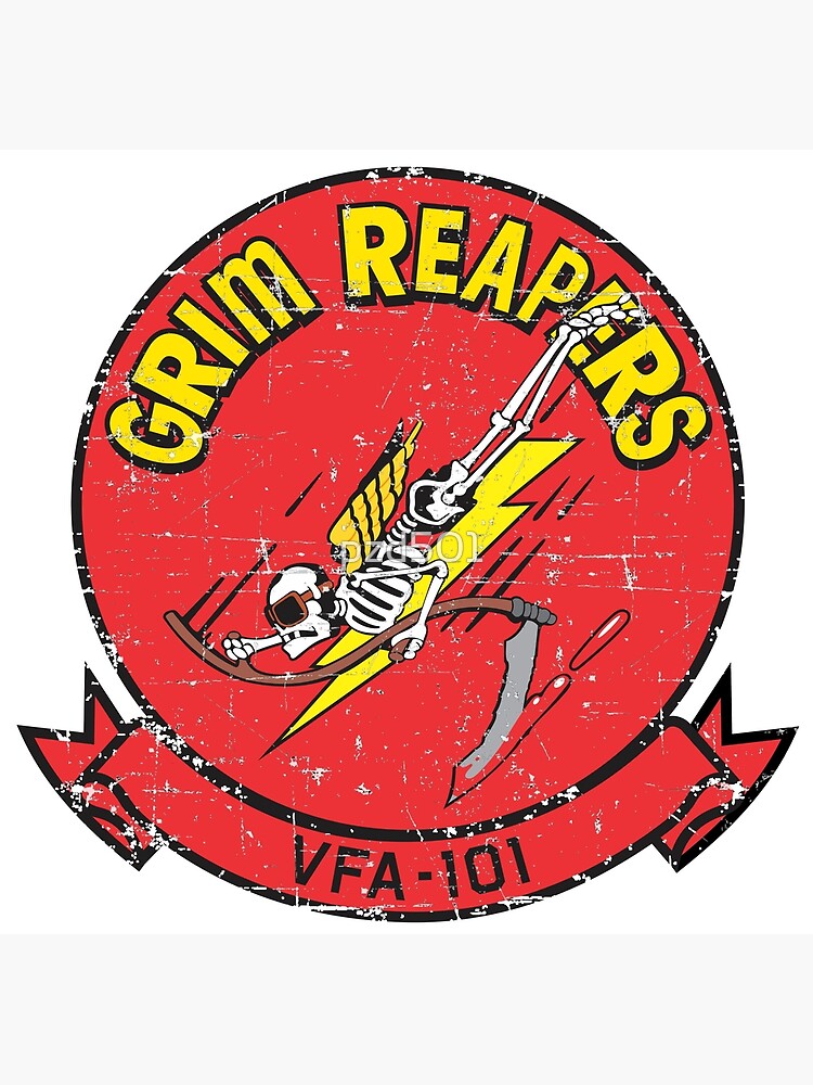 VFA-101 Strike Fighter Squadron Grim Reapers - Grunge Style by pzd501