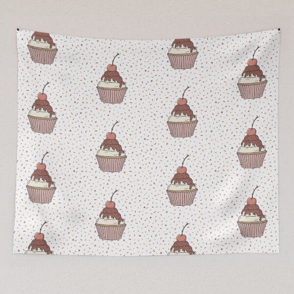 Item preview, Cupcake and Sprinkles - Chocolate Cherry Cupcake designed and sold by DesignLabMedia.