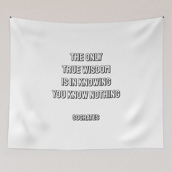 Item preview, The only true wisdom is in knowing you know nothing - Socrates quotes designed and sold by Inspirationmotivation.