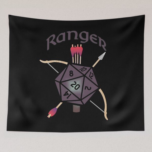 Item preview, Ranger D20 Bow and Arrow, Role Playing, Tabletop Gaming, D&D Gamers Style, Geeky Fun designed and sold by Crypt-Monkey.
