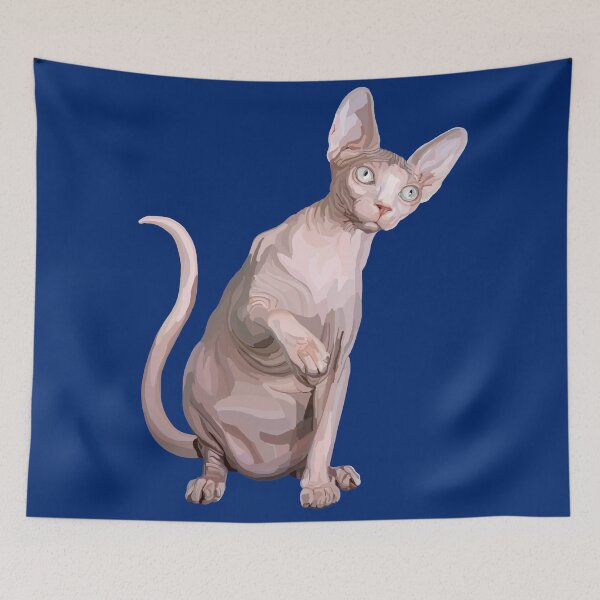 Item preview, Elegant Sleek and Curious Sphynx Cat designed and sold by Deborah Camp.