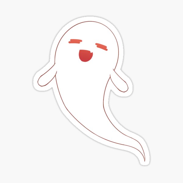 funny ghost companion of creepy undertaker girl Sticker