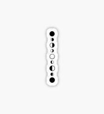 Moon Phases - Black and white Sticker